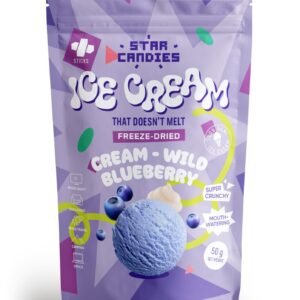Külmkuivatatud Kreem-mustikajäätis STAR CANDIES