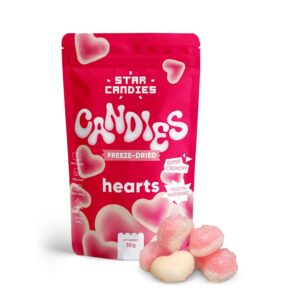 Külmkuivatatud Südamekujulised kummikommid STAR CANDIES