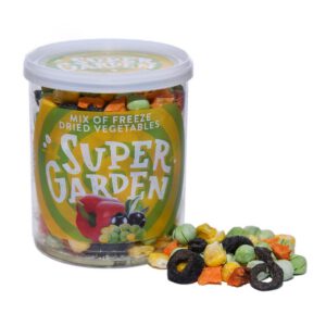 Külmkuivatatud köögiviljad - maisi, herne, oliivide ja punase paprika segu