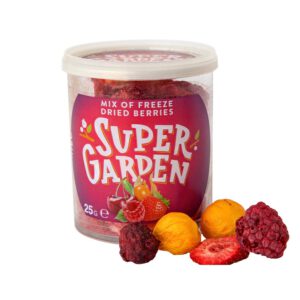 Külmkuivatatud marjade segu - maasikad, vaarikad, füüsalid, kirsid